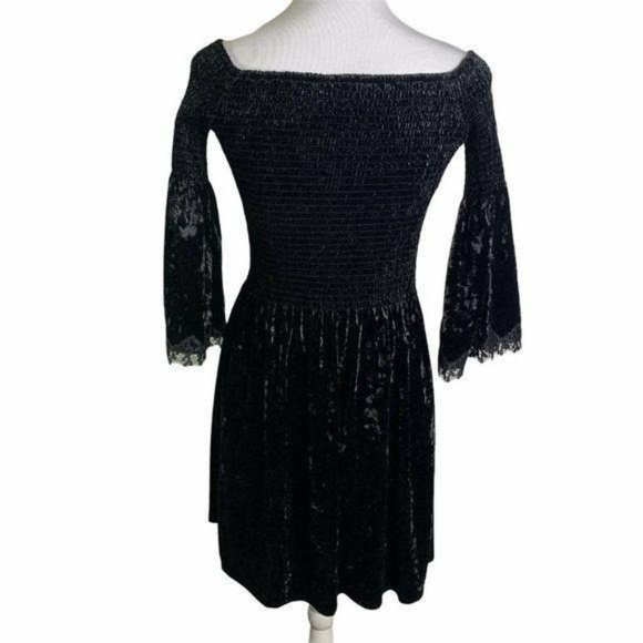 KOBI HALPERIN Dinella Velvet Off  Shoulder Dress - Picture 10 of 12